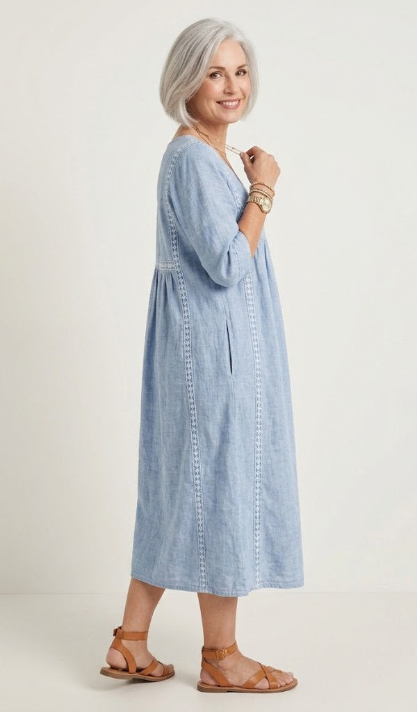 Louise | Robe maxi A-ligne élégance femme
