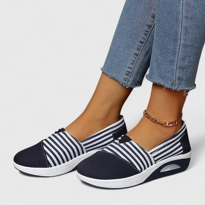 Marina | Baskets slip-on rayées femme