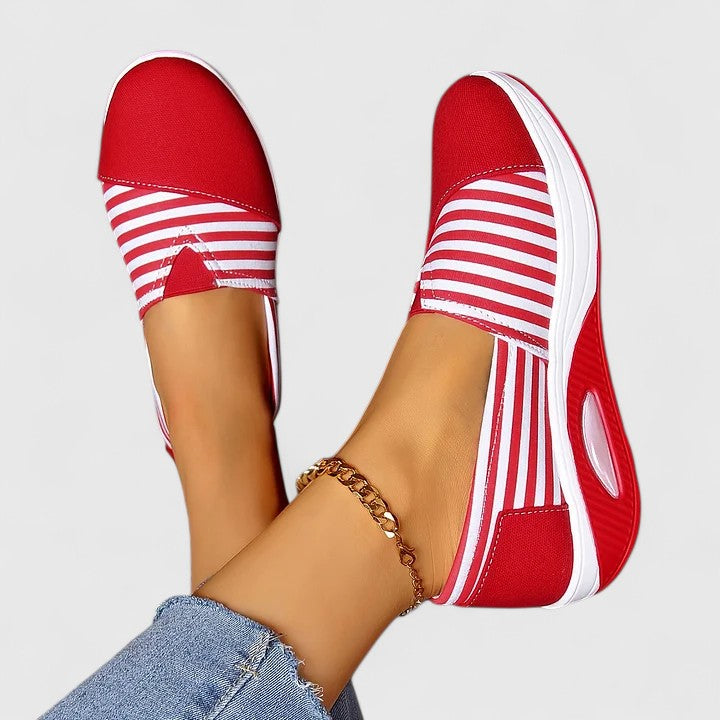 Marina | Baskets slip-on rayées femme