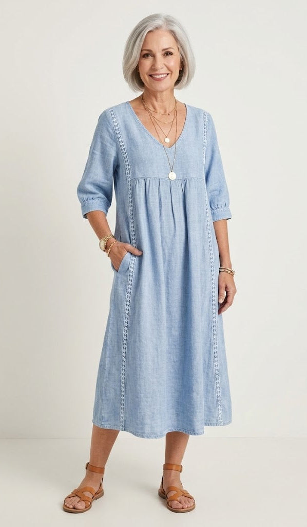 Louise | Robe maxi A-ligne élégance femme