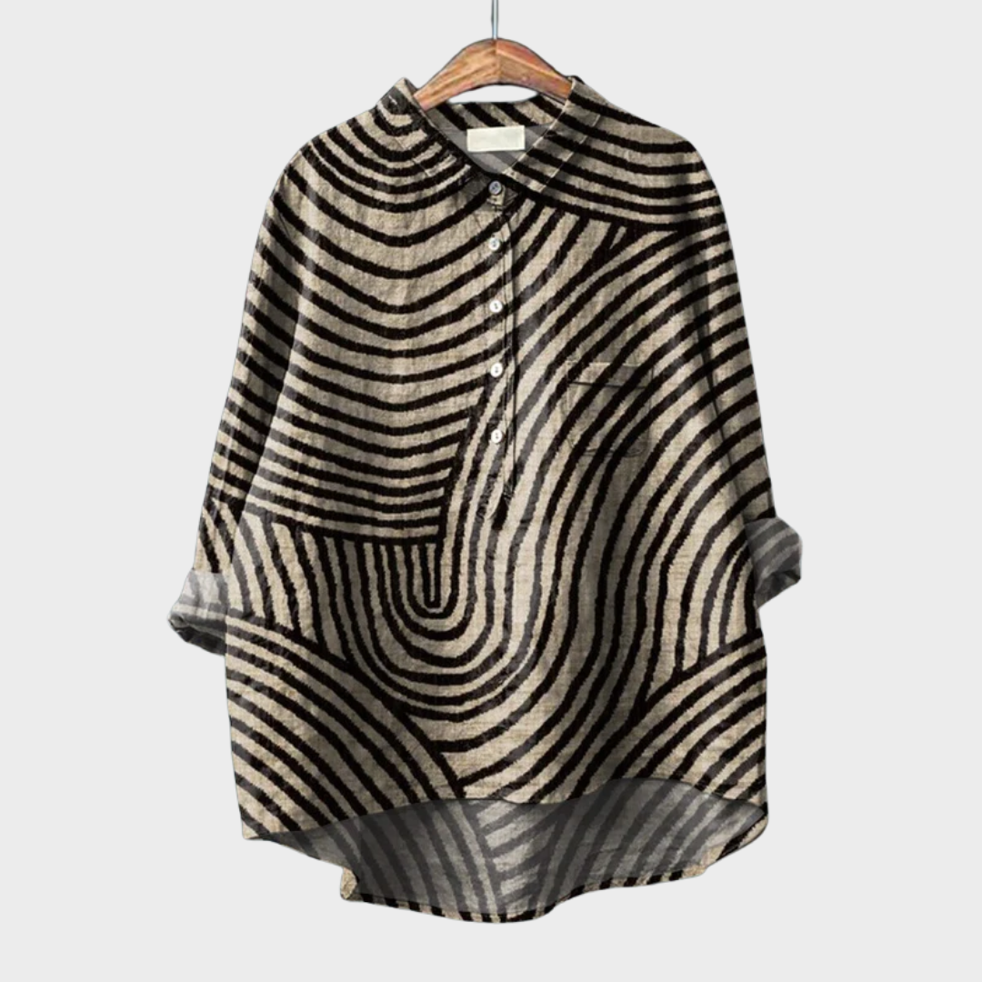 Jacinthe | Blouse graphique moderne femme