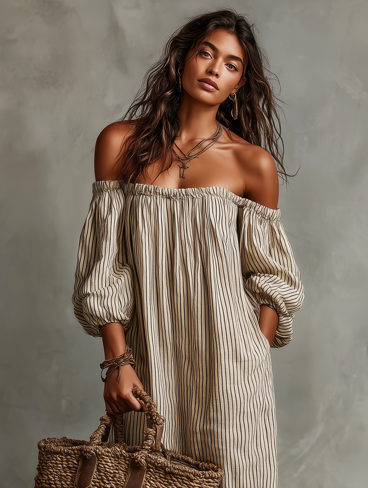 Carmen | Robe longue épaules dénudées femme