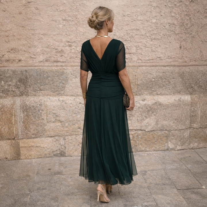 Mikaela — Robe longue femme épaules dénudées