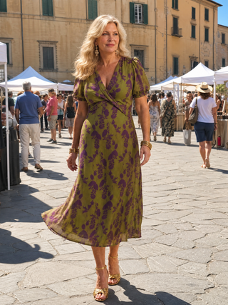 Virel — Robe midi femme fleurie