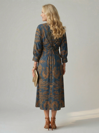 Gabrielle | Robe midi cache-cœur naturelle femme