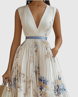 Rosalie – Robe longue plissée élégante