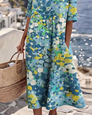 Vittoria — Robe midi fleurie femme élégante