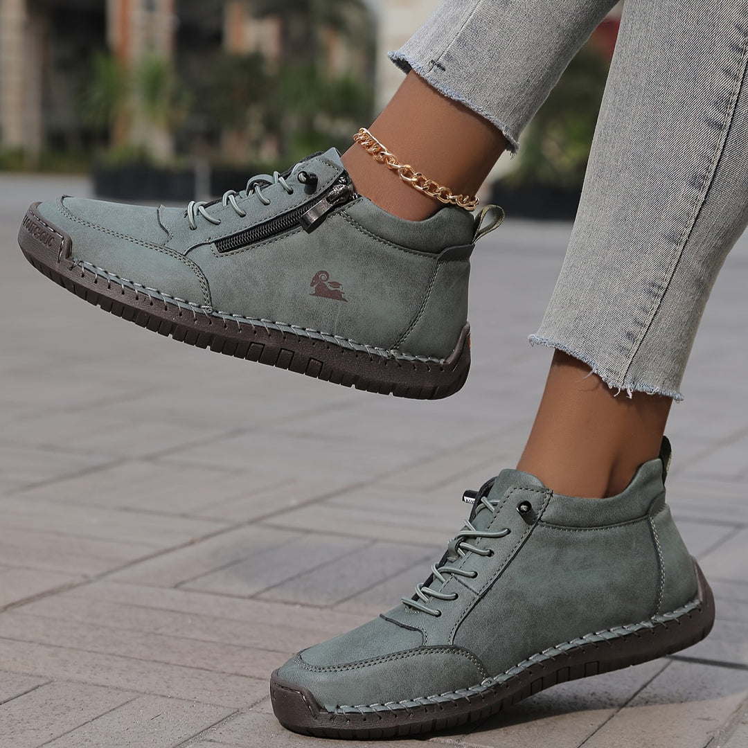 Maura | Baskets zip confort nature femme