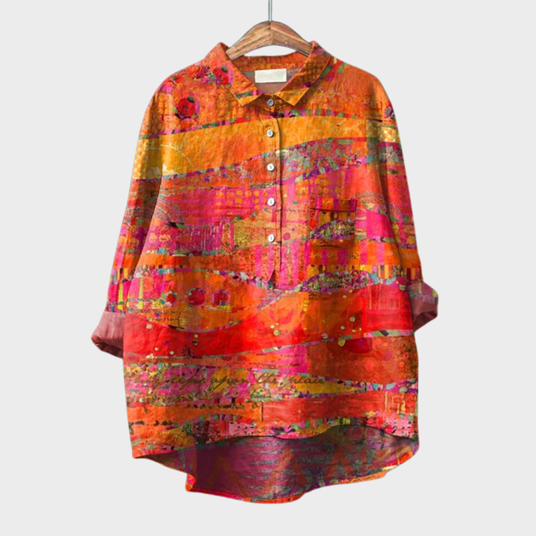 Philomène | Blouse artistique vibrante femme