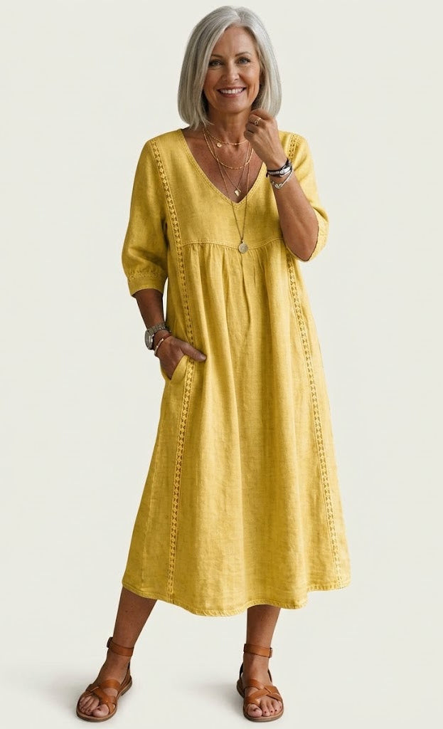 Louise | Robe maxi A-ligne élégance femme