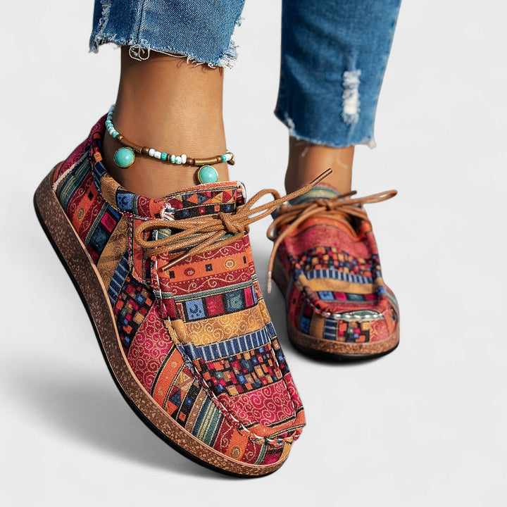 Azura | Baskets ethniques patchwork femme