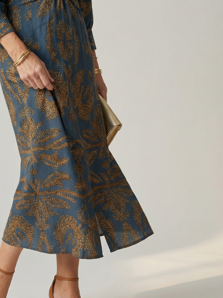 Gabrielle | Robe midi cache-cœur naturelle femme