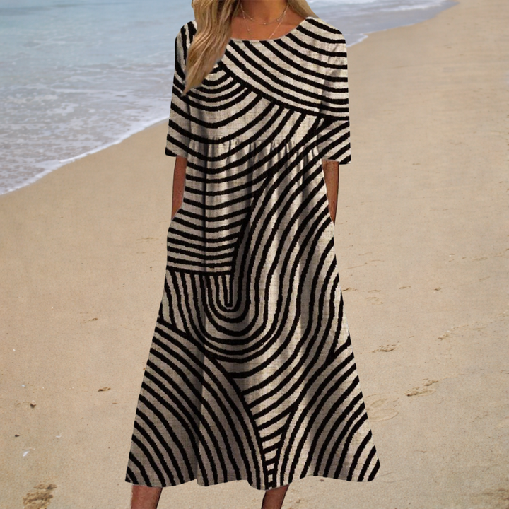 Rochelle | Robe Midi Romantique Femme