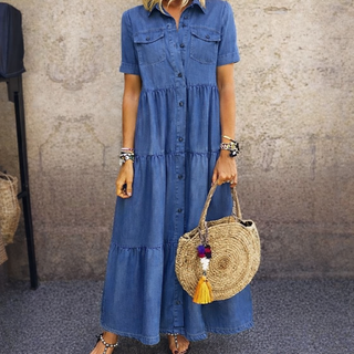 Elizabeth — Robe midi boutonnée femme