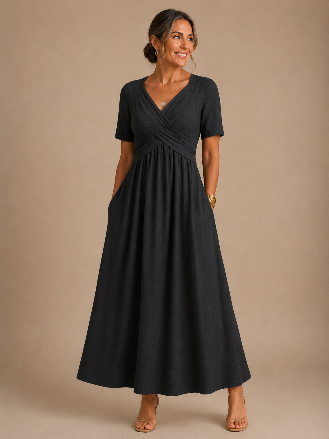 Corinne | Robe midi élégante femme