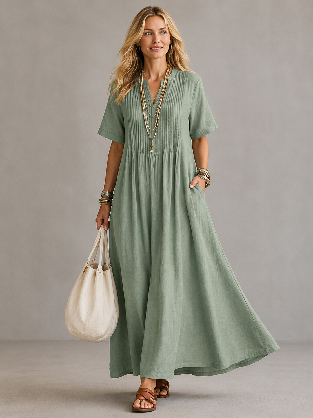 Geneviève | Robe plissée femme
