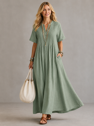 Geneviève | Robe plissée femme