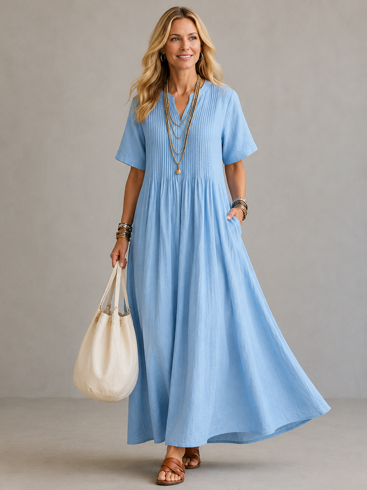 Geneviève | Robe plissée femme