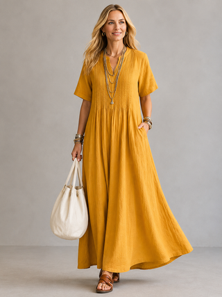 Geneviève | Robe plissée femme