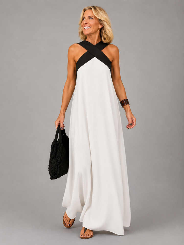 Marianne | Robe maxi élégance croisée femme