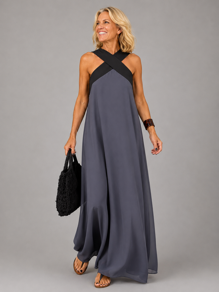 Marianne | Robe maxi élégance croisée femme