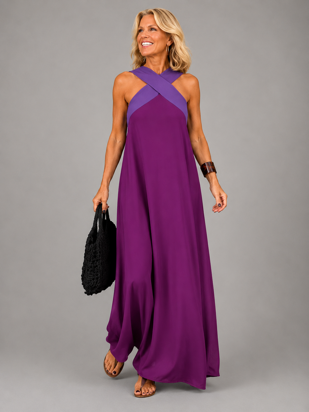 Marianne | Robe maxi élégance croisée femme