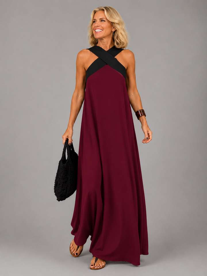 Marianne | Robe maxi élégance croisée femme