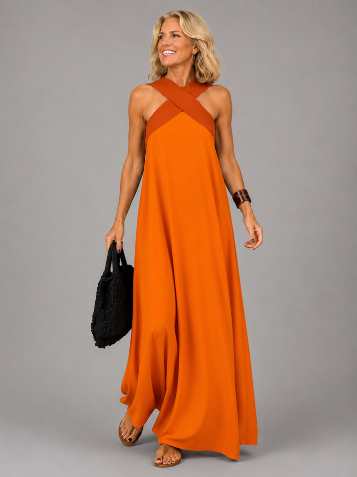 Marianne | Robe maxi élégance croisée femme