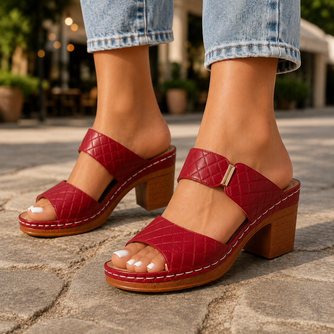 Antonella — Escarpins matelassés femme en cuir