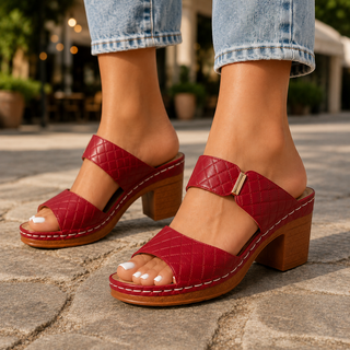 Antonella — Escarpins matelassés femme en cuir