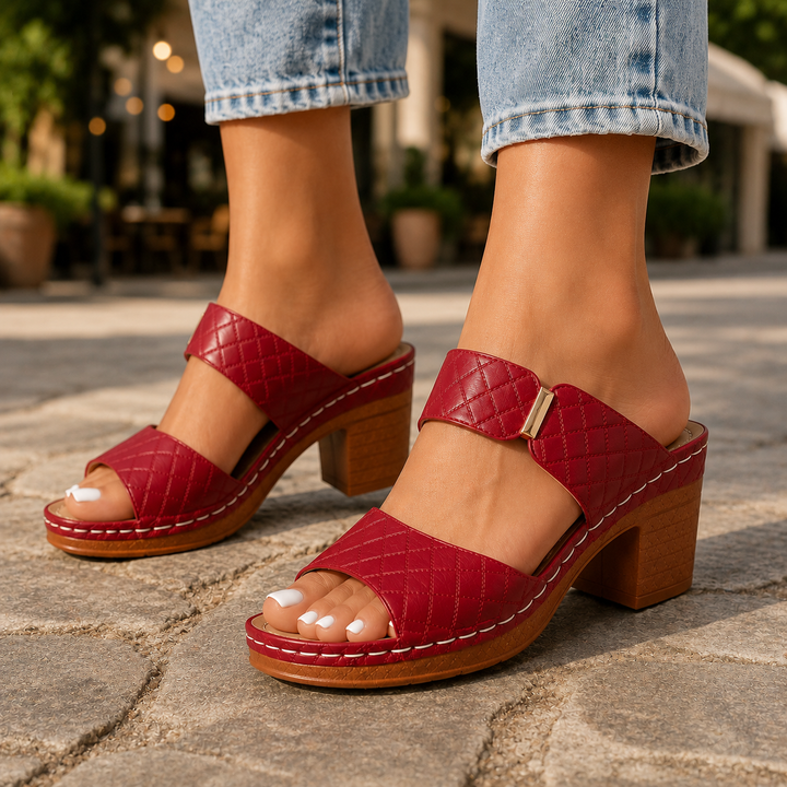 Antonella — Escarpins matelassés femme en cuir