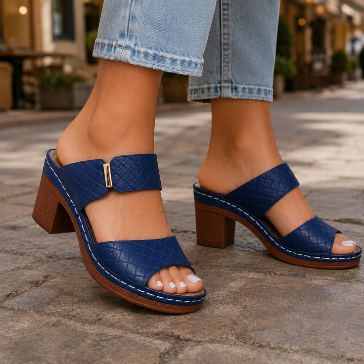 Antonella — Escarpins matelassés femme en cuir