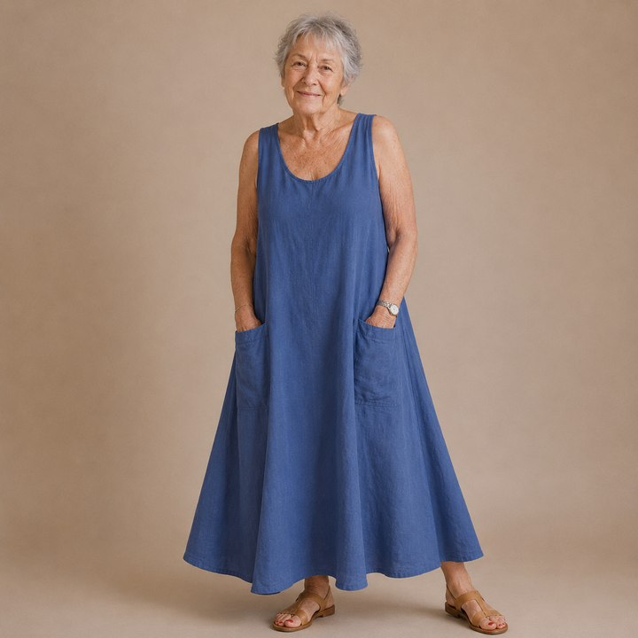 Yvonne — Robe maxi femme élégante à imprimé floral