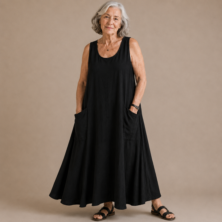 Yvonne — Robe maxi femme élégante à imprimé floral