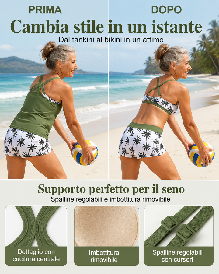 Maren — Ensemble tankini 3 pièces femme