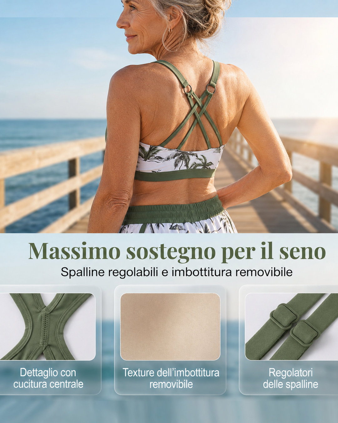 Maren — Ensemble tankini 3 pièces femme