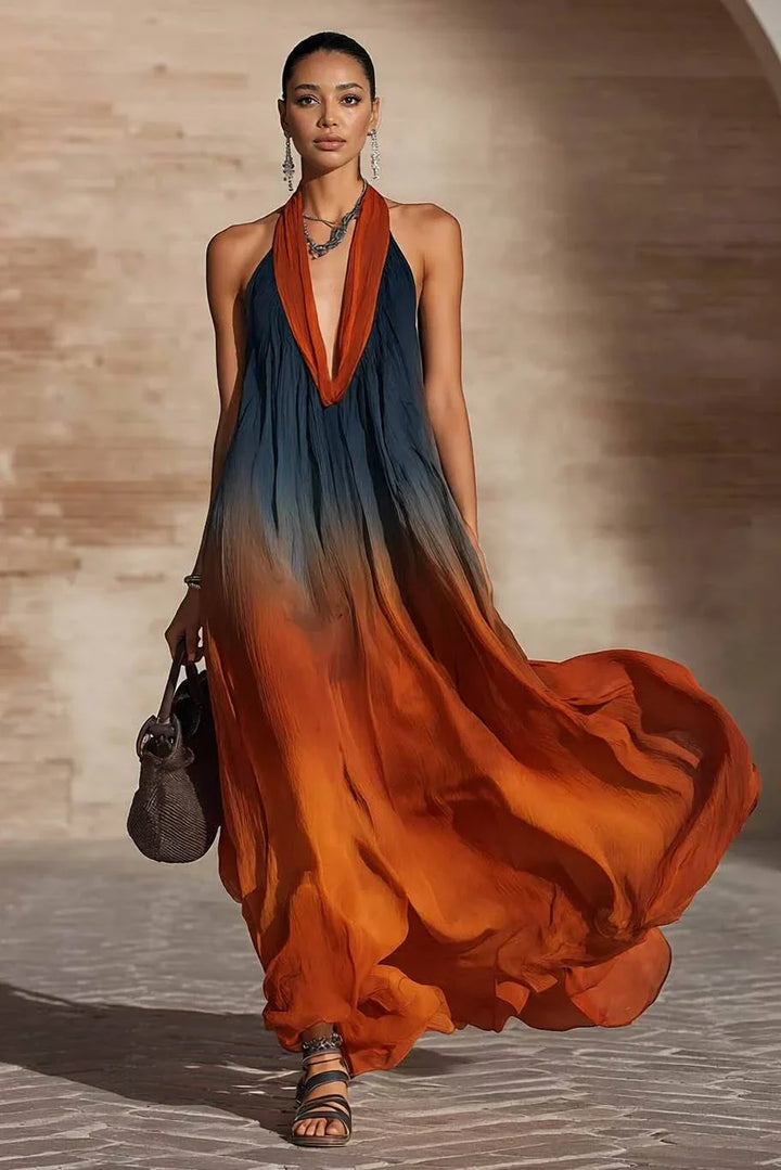 Paula — Robe midi femme élégante à imprimé