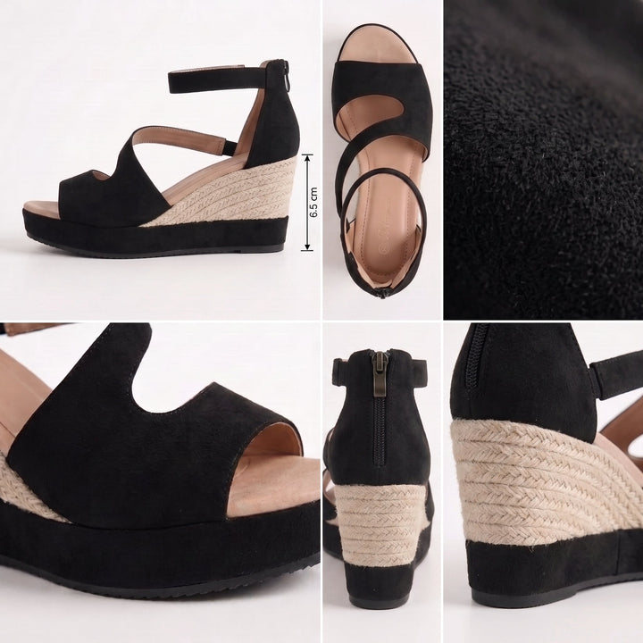 Monica — Sandales compensées femme en corde