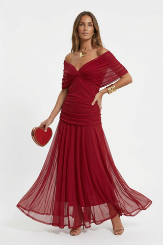 Long Dress with V-Neckline