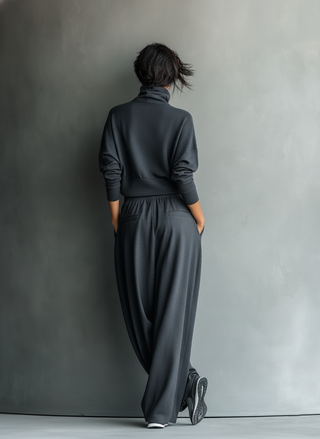 Juliette | Ensemble en Maille avec Pantalon Large Femme