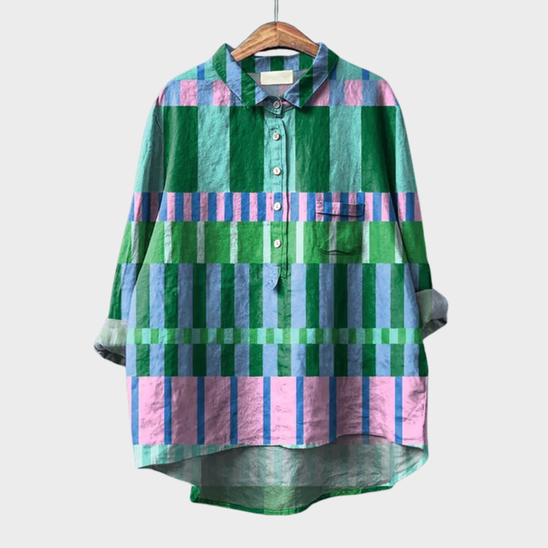 Azélie | Blouse graphique colorée femme