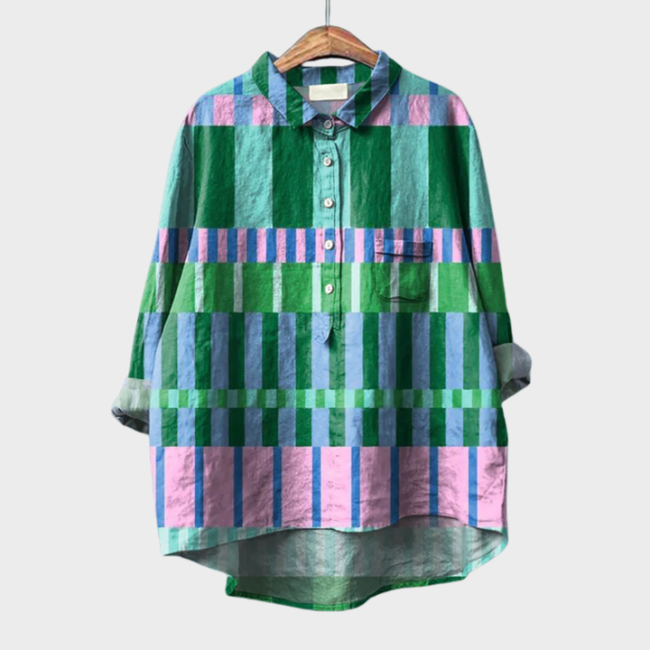 Azélie | Blouse graphique colorée femme