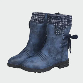 Maëlle | Bottines hiver tricot & suédé femme