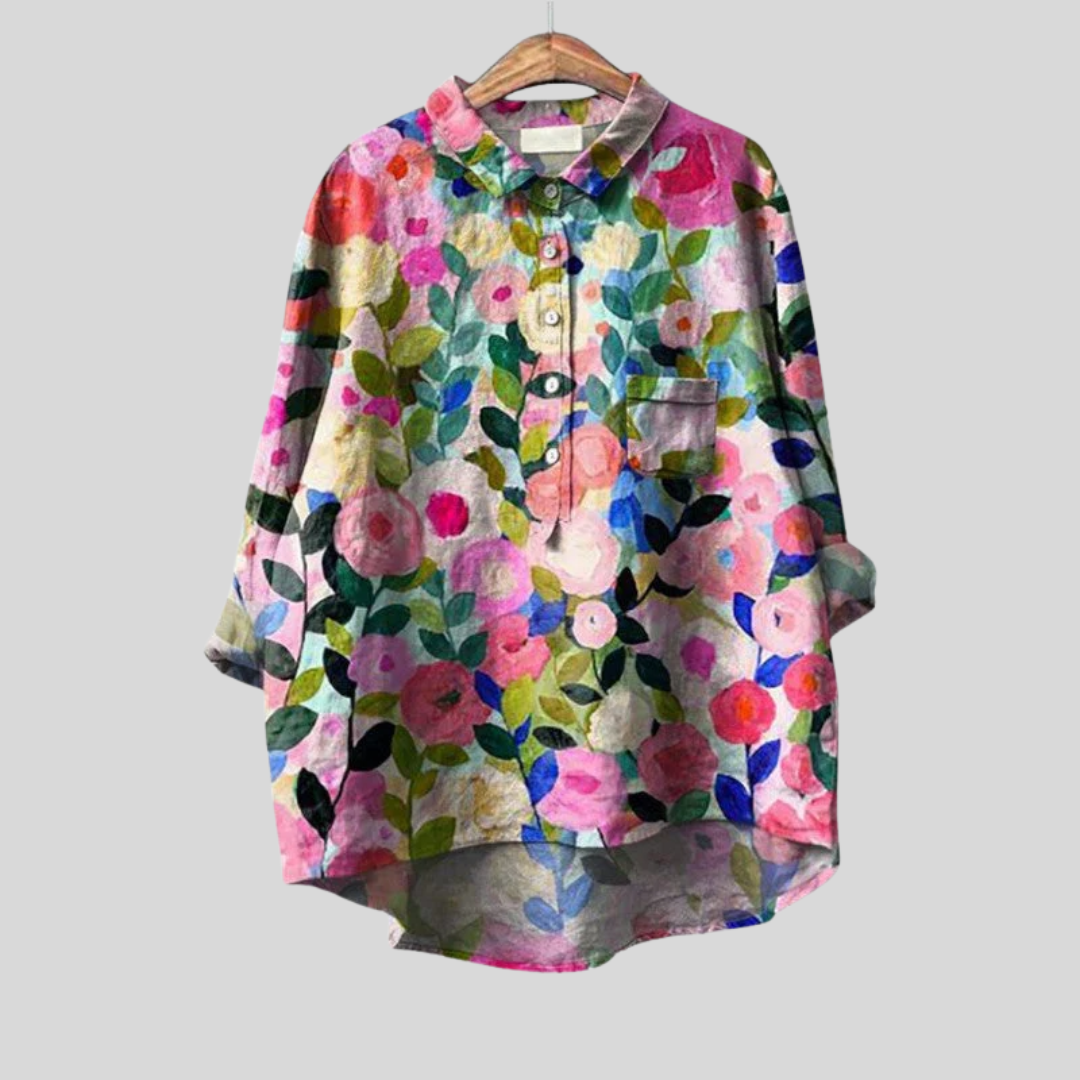 Séraphine | Blouse florale artistique femme