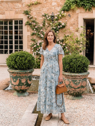 Élisabeth | Robe maxi en chiffon floral femme