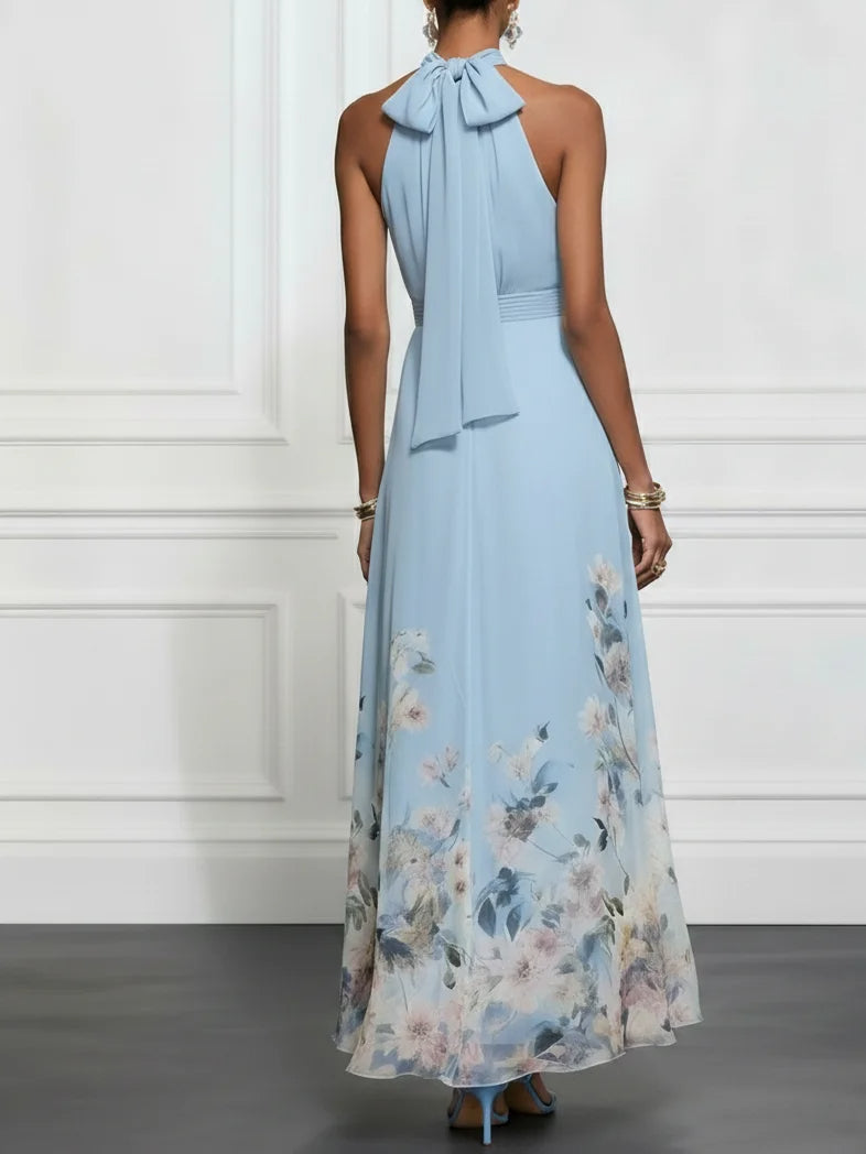 Robe maxi femme Kezia™ — élégance florale et coupe trapèze