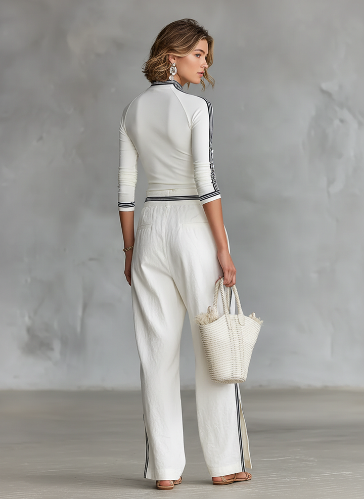Marguerite | Ensemble Sportif Deux Pièces avec Pantalon Large Femme