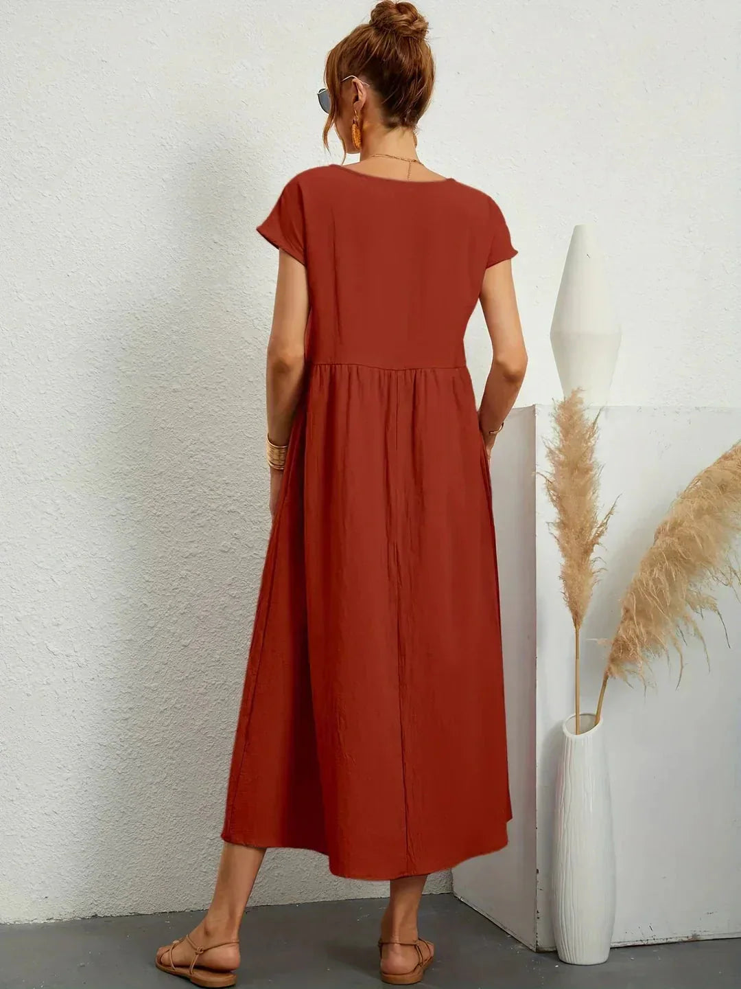 Gabrielle | Robe midi fluide femme