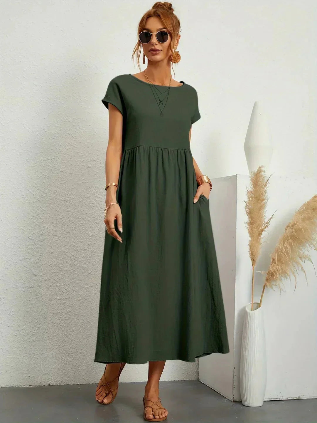 Gabrielle | Robe midi fluide femme