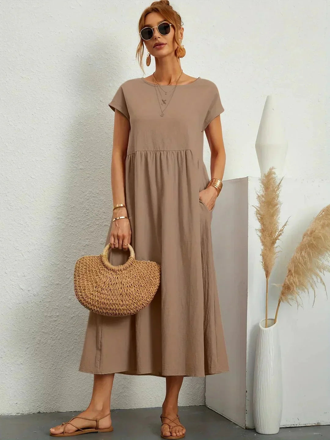 Gabrielle | Robe midi fluide femme